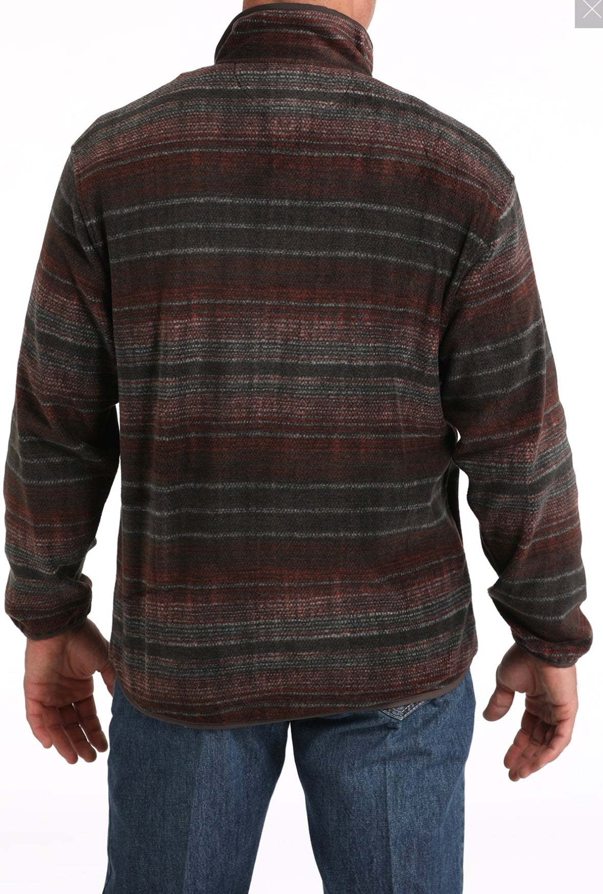 BRN STRIPE FLEECE