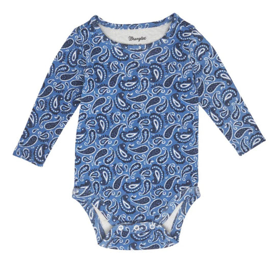 BLU PAISLEY ONESIE