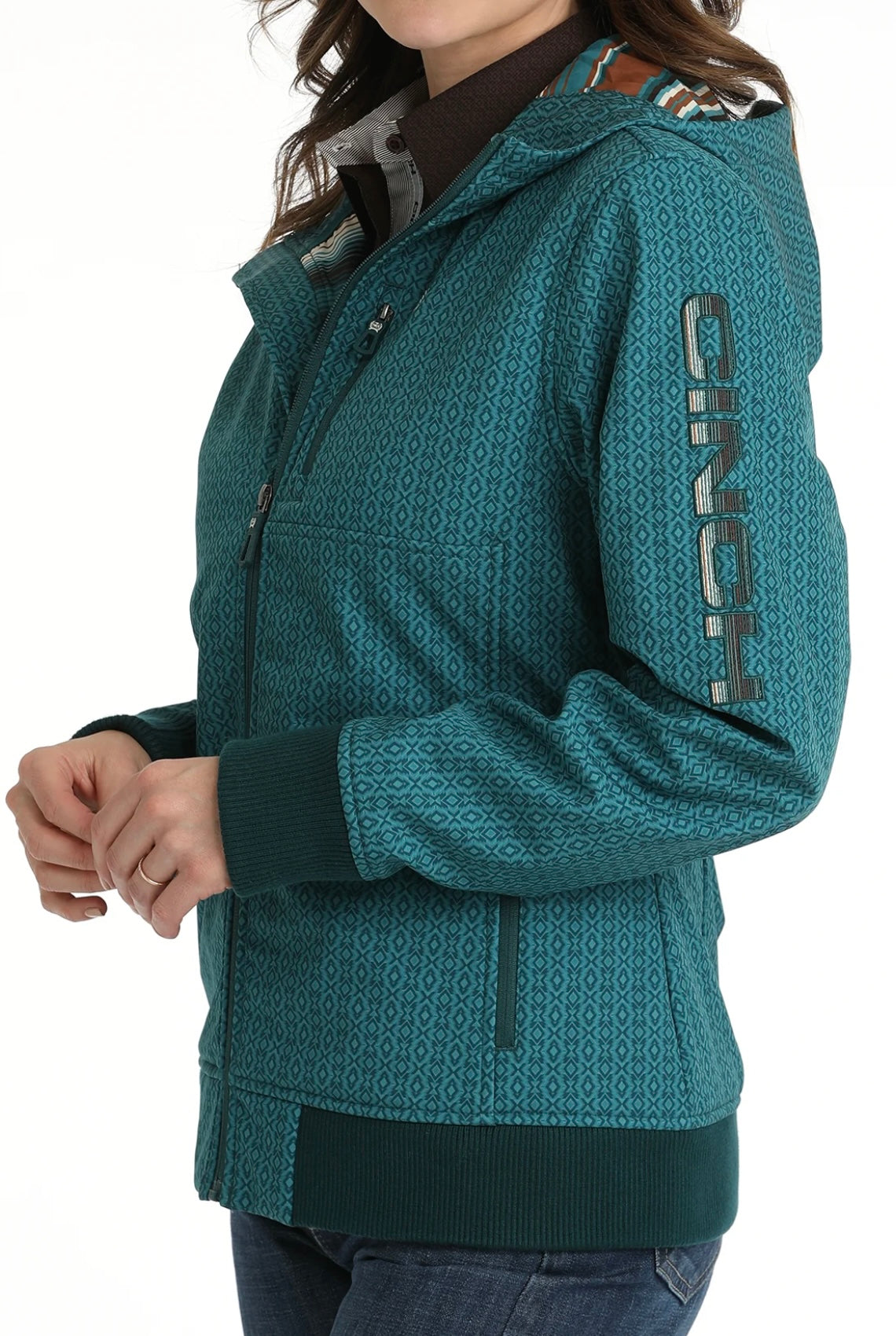 TEAL PATTERNED JACKET