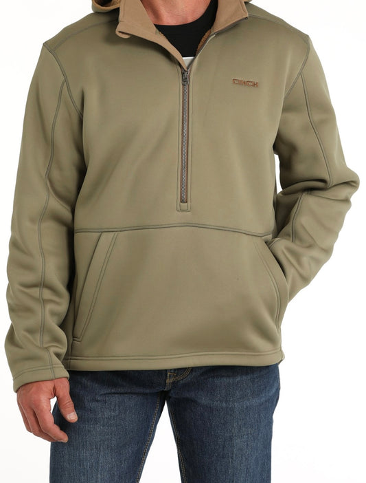 OLIVE PULL OVER SHERPA