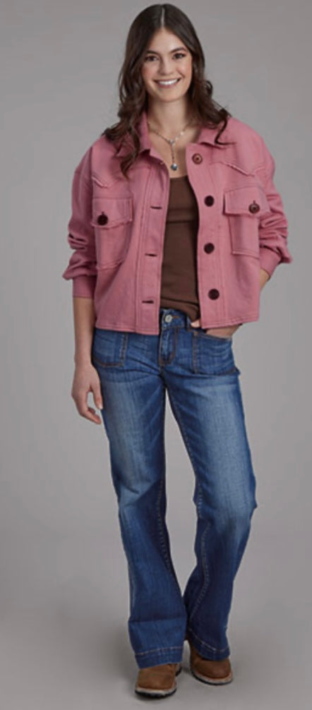 PINK CROP JACKET