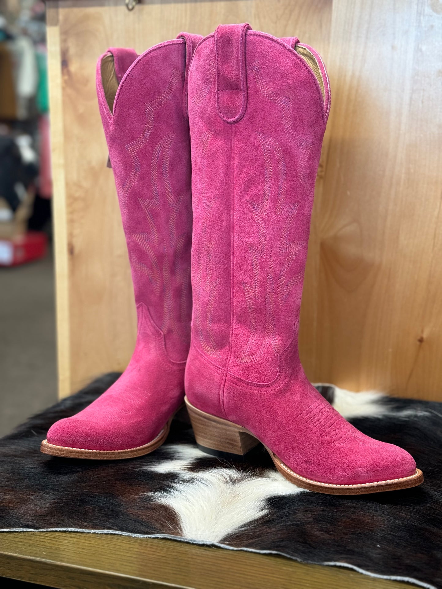 KARLEE COWGIRL ROUGHOUT PINK