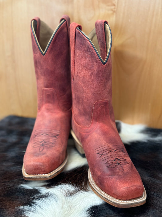 DISTRESSED RED LADIES BOOT