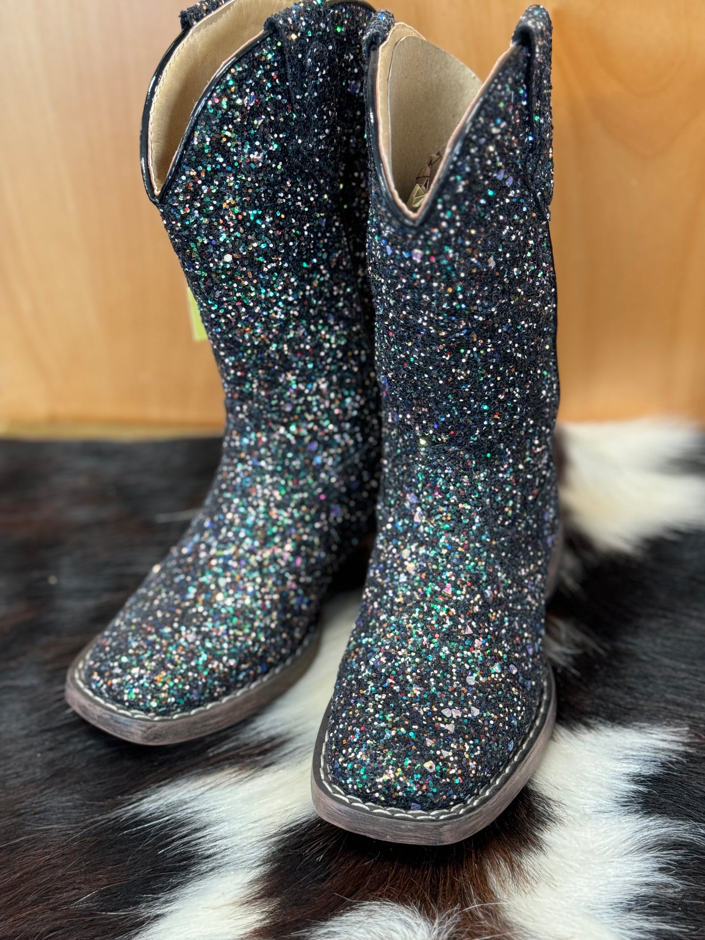 BLK FULL GLITTER BOOT