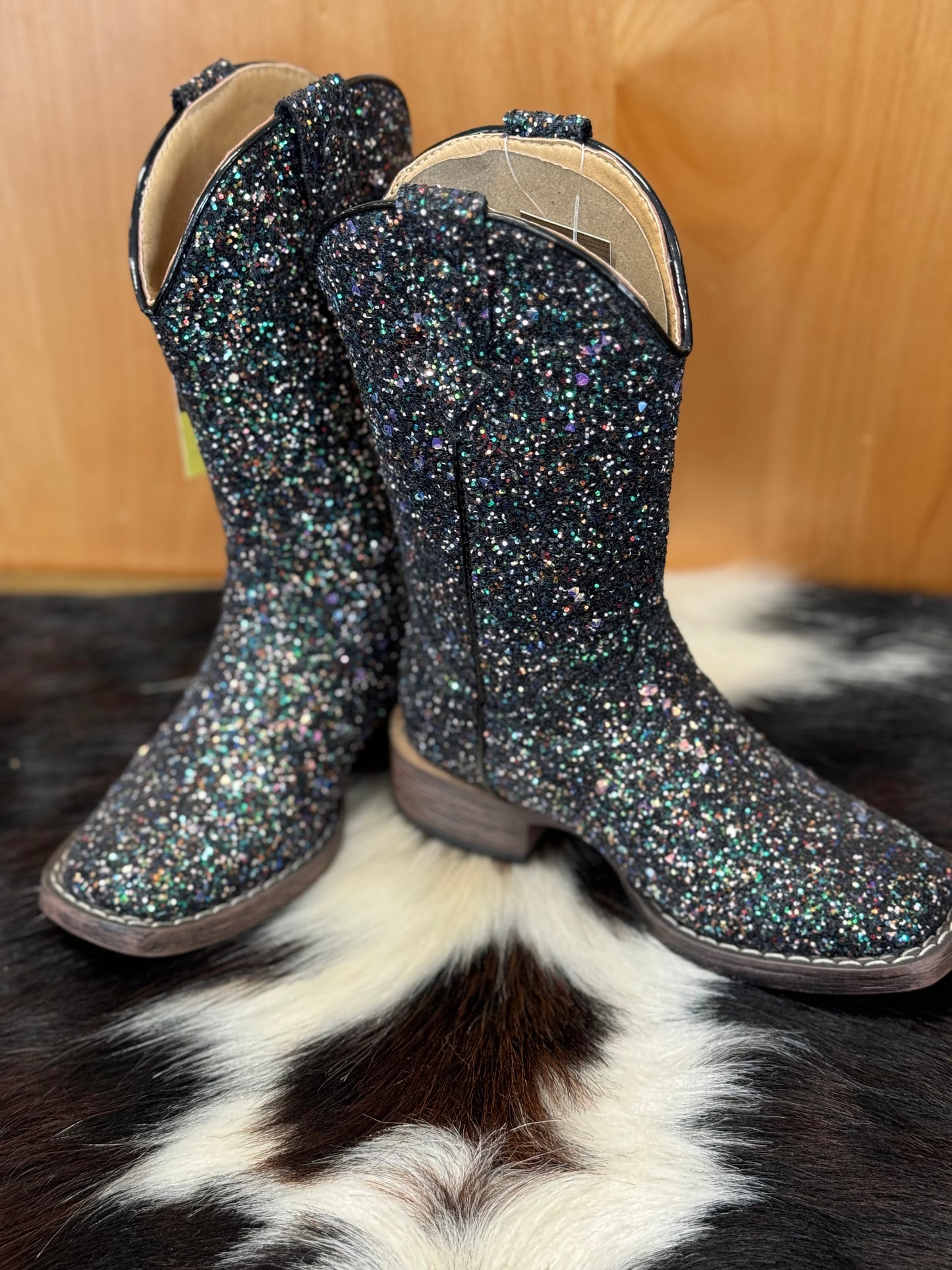 BLK FULL GLITTER BOOT