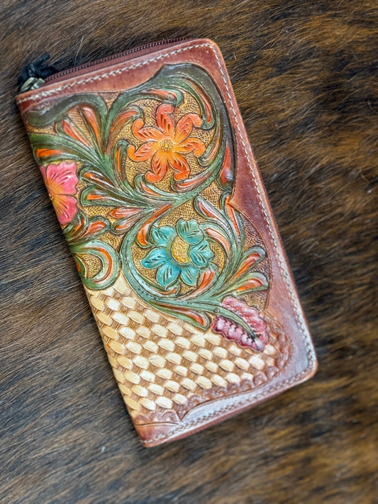 ANTIQUE FLOWER WALLET