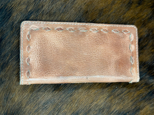 BUCKSTITCH WALLET PEACH-NMBG104A