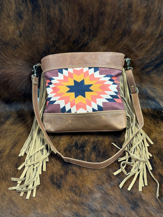 AZTEC PURSE W/ FRINGE SMALLER-S-7314