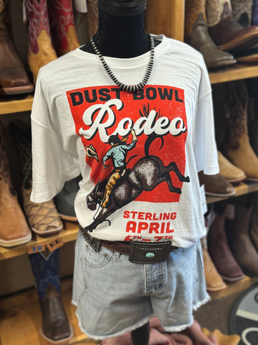 WHT BRONC T SHIRT